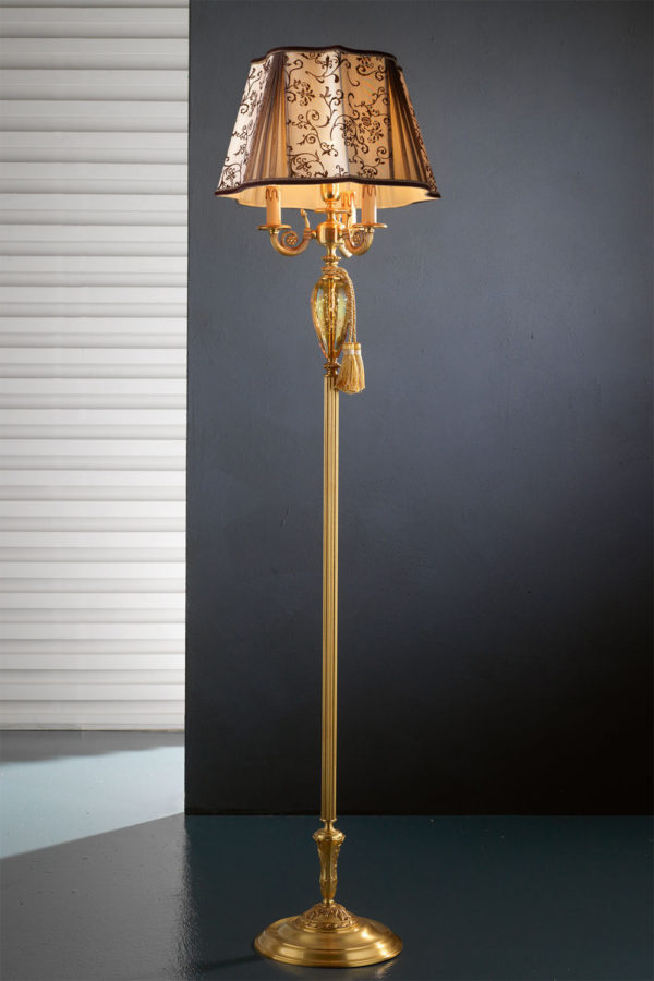 Торшер из золота с стеклянным декором EUROLUCE LAMPADARI, Lady/PT3+1L A