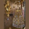 Бра настенное с золотом (4-гранный плафон, декорированный хрустальными кристаллами Сваровски Elements, артикул 92020.5/1G