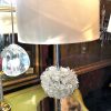 Настольная лампа Ilfari из латуни c хромом и декором из серебристого стекла, артикул T1 6454C