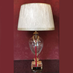 Настольная лампа Euroluce Lampadari Coco LG1L TR red tassel